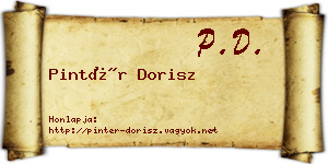 Pintér Dorisz névjegykártya